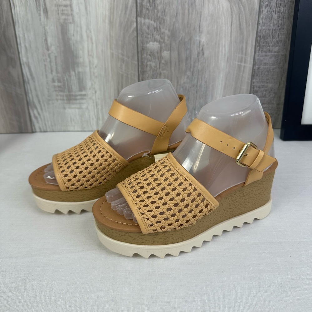 Target Tan Woven Wedge Sandals